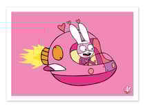 Affiche - Super Rabbit Girl - Simon Super Rabbit