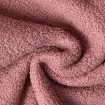 Tissu Bouclette Teddy envers Polaire uni Rose