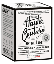 Teinture pour Laine, Soie, Polyamide 300g - Haute Couture : Longue Tenue & Facilité d'Utilisation Noir Intense