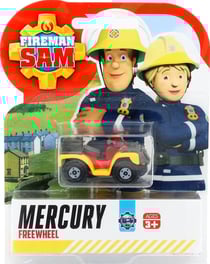 Véhicule en métal sam le pompier - mercury quad de pompier jaune et rouge - voiture miniature - dickie 203091000