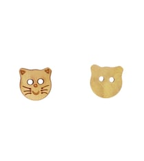 Bouton bois enfants chat 15mm