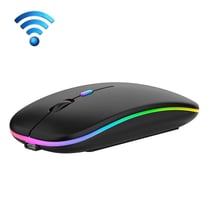 Souris Sans Fil RGB Bluetooth Silencieuse Ergonomique Rechargeable Avec 3 Boutons Noir YONIS