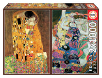 Puzzle 2 x 1000 pcs – Le baiser + La vierge – Gustav Klimt - Educa Borras
