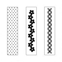 3 MATRICES D'EMBOSSAGE ANNIVERSAIRE - 3X15 CM
