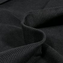 Tissu Velours d'ameublement côtelé Lena Noir