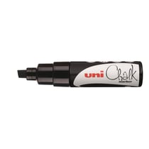 Lot de 6 marqueurs craie - Pointe biseautée large 8 mm - UNI-BALL - Noir - CHALK Marker