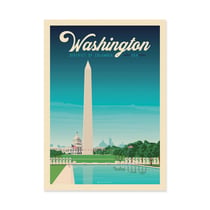 Affiche 30x40 cm - Washington - Olahoop Travel Posters