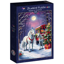 Puzzle 300 pièces - Chevaux à Noël - Bluebird Puzzle