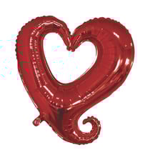 Ballon Coeur, Silhouette, 91cm 1pce. , rouge classique