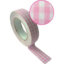 RUBAN TISSU ADHESIF CARREAUX ROSES 15x5m