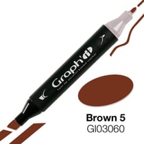 Graph'It - Marqueur à l'alcool  Graph'it  Marker 3060 Brown 5