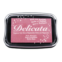 Tampon encreur Delicata métallique , rosé, 9,9x6,8x1,9cm, taille L