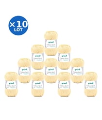 Lot de 10 pelotes COTTON QUICK UNI de Gründl – 500 g de coton mercerisé certifié Oeko-Tex 152 Jaune