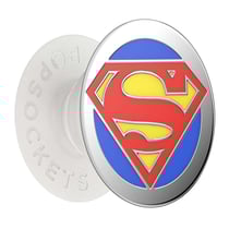 PopSockets Pop Grip pour Smartphones Enamel Superman Fonction Stand Rouge