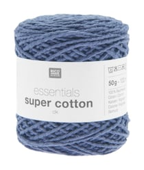 Coton à tricoter ou crocheter Essentials Super Cotton DK - Rico Design 11 Bleu