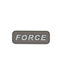Lot de 3 écussons thermocollants force gris 6,5cm x 2,3cm