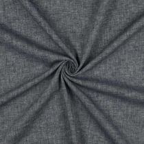 Tissu Coton Lin Chevrons Blanc sur fond Gris anthracite