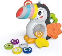 Baby  - Milan, le toucan gourmand - Jeu éducatif avec fonctions éléctroniques - Bec lumineux - Ailes en tissu