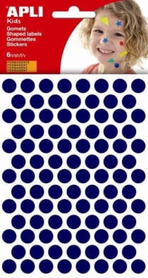 P. 6F GOMMETTES ROND DIAM 10,5MM BLEU