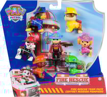 Coffret 7 figurines pat patrouille fire rescue : ryder marcus chase stella ruben zuma rocky - spin master 20151962