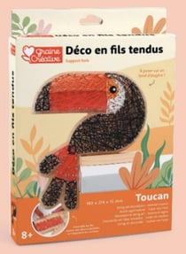 Kit String art Toucan en bois - Graine Creative - Orange