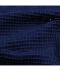 Tissu coton Nid d'Abeille de 150 cm de largeur Bleu vendu par 50 cm