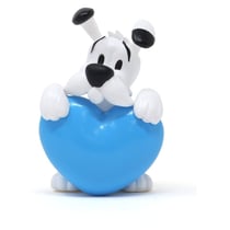 Astérix - Figurine Idéfix cœur bleu 4,5 cm - Plastoy