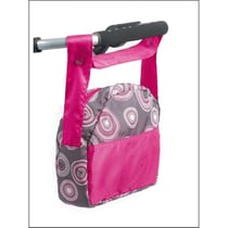 Sac à langer pour poussettes de poupées. Fuchsia avec motifs
