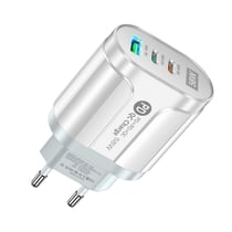 Avizar Chargeur Secteur 58W USB Quickcharge 3.0 / Double Power Delivery USB Type-C Blanc