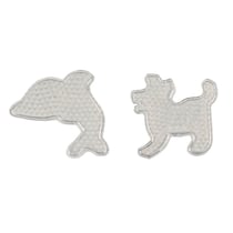 MégaCréa DIY - Plaque pour perles à repasser Dauphin et chien 9 cm