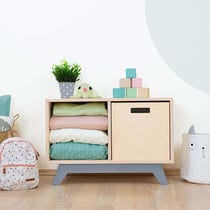 Meuble de rangement NABOSKY gris 1x2