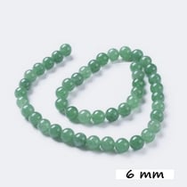 Fil de 60 perles ronde en pierre naturelle aventurine 6 mm