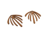 4 Breloques forme feuille 22*20mm marron