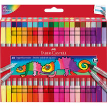 Feutres de coloriage - Double pointe - 40 couleurs - Enfant - Faber-Castell