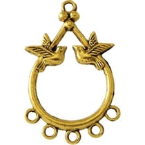 MégaCréa - Breloque pendentif Diviseur colombe Doré