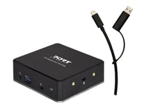 PORT Connect Station d'accueil double écrans 2X 2K USB-C 85W pour 7 périphériques noire
