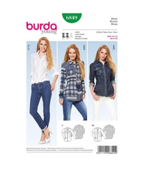 Patron Burda 6849 Chemisier du 32 au 42 taille n°FR 32-42