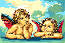 Canevas antique Les anges Raphaël 30x40cm