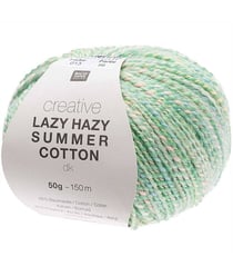Pelote de coton à tricoter Creative LAZY HAZY SUMMER COTTON - Rico Design 13 Vert