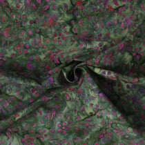 Tissu Coton imprimé Batik Verdys sur fond Vert épicéa - Au mètre