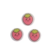 Bouton 2 trous enfant fraise