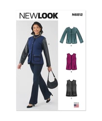 Patron New Look 6812 - Veste et gilet taille n°FR 38-50