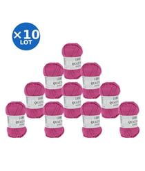 Lot de 10 pelotes QUATTRO de Lang Yarns – 500 g de coton mercerisé 64 Rose