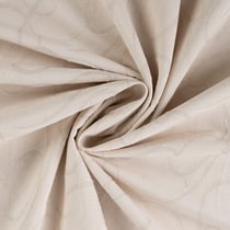 Tissu Lin Coton Motifs en relief sur fond Beige