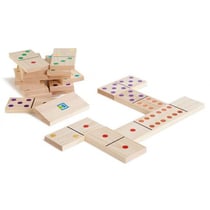 Jeu de 28 dominos géants xxl en bois - plein air - jeu de réflexion