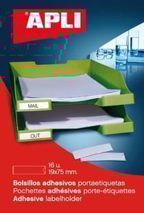 Pochettes adhésives porte-étiquettes 35 x 75 mm 8 u.