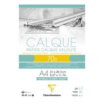 Bloc - Papier calque - A4 21x29,7 cm- 70/75g - 50 feuilles - Clairefontaine