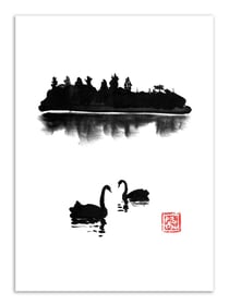 Affiche 30 x 40 cm - Swan Island - Pechane Sumie
