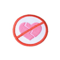 Ecusson thermocollant panneau coeur 4,5cm