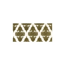 Rayher - 1 feuille de cire Blanc et doré Ornements 20 x 10 cm